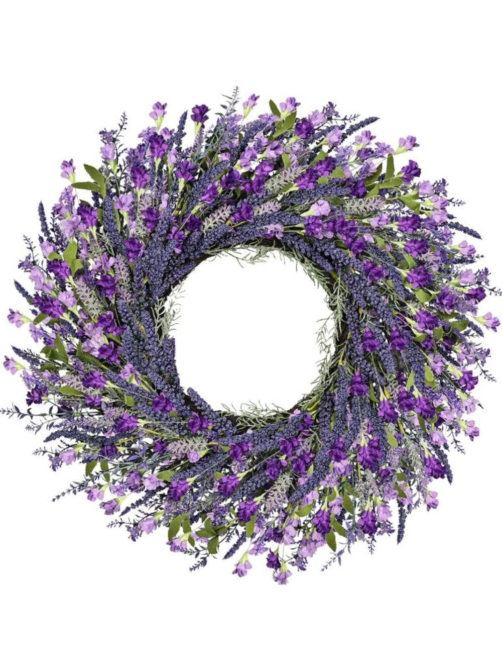 26-Inch Lavender Wreath for Front Door - Summer Spring Decor, All Seasons